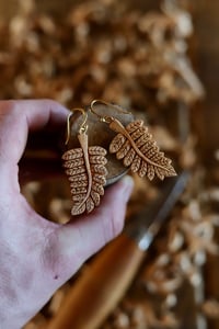 Image 4 of • Fern Leaf Earrings 