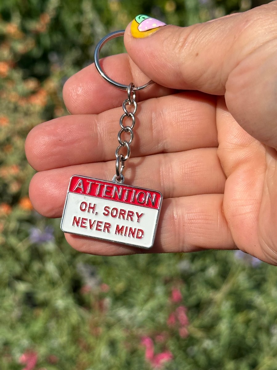 Image of Attention: Nevermind Keychain/Charm
