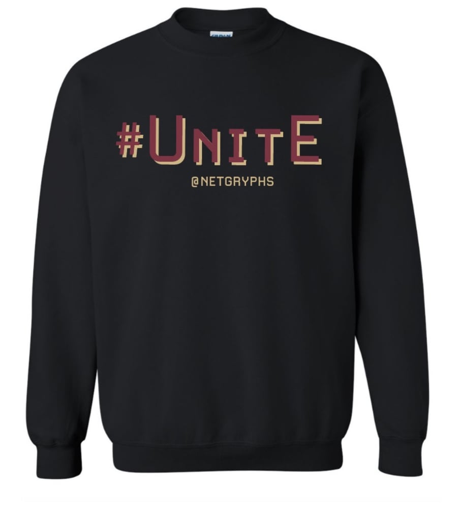 Image of #UNITE- SG Crewneck Sweatshirt (BLACK)