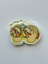 Image 1 of birdwatching binoculars matte sticker