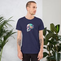 Image 13 of Colorful Neon Watercolor Skull Unisex t-shirt