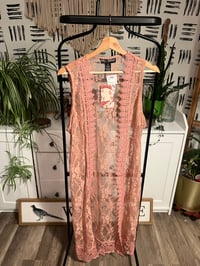 Image 1 of mauve lace cover up 