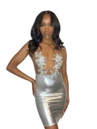 Image 2 of Silver “Prata” Mini Dress