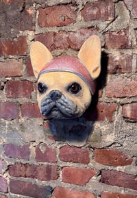 Image 3 of Colin Christian Sculpture “Frenchie Space Dog” in Tan