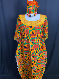 Image 2 of Multicolor Kaftans with head wraps 