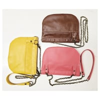 Image 3 of Flex Frame Leather Handbag/Clutch