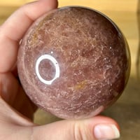 Image 4 of Strawberry Quartz Sphere (40A)