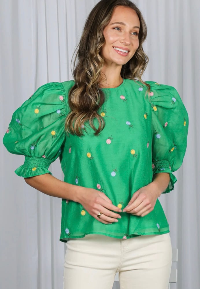 Image of Green Puffy Top 