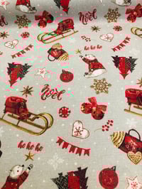 Image 2 of Hule Loneta Resinada - Navidad/Oso Polar - 6€/m