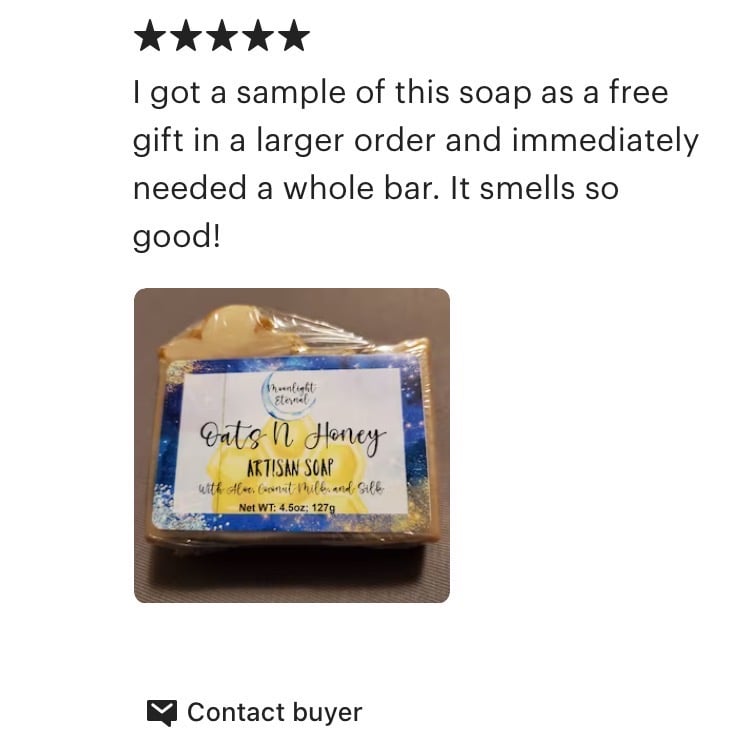 Image of Oats N Honey Soap: Oatmeal, Milk, Honey