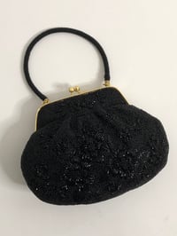 Image 1 of Floral Design Beaded Purse