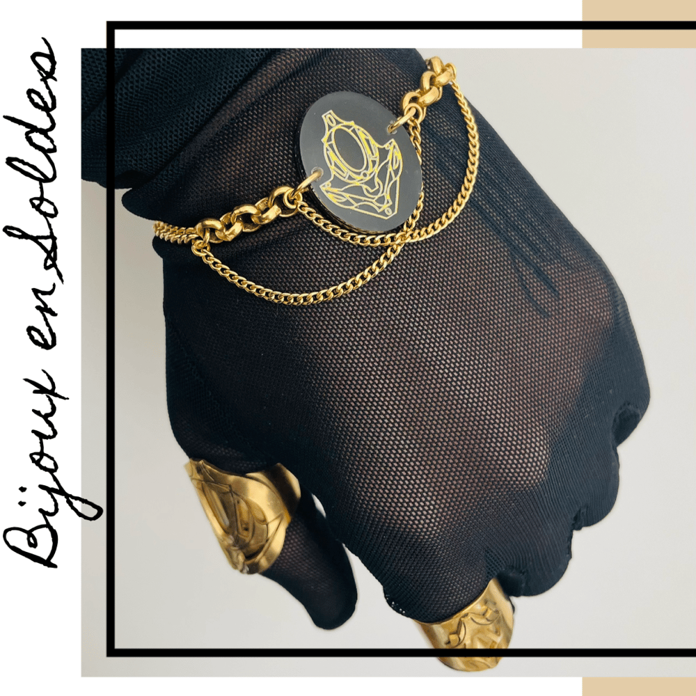 Image of Bracelet Maya Or/Noir