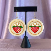 Image 2 of Medium Round Strawberry Earrings