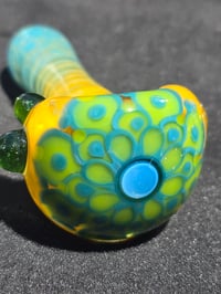 Image 1 of Yellow And Aqua Dotstack Pipe 