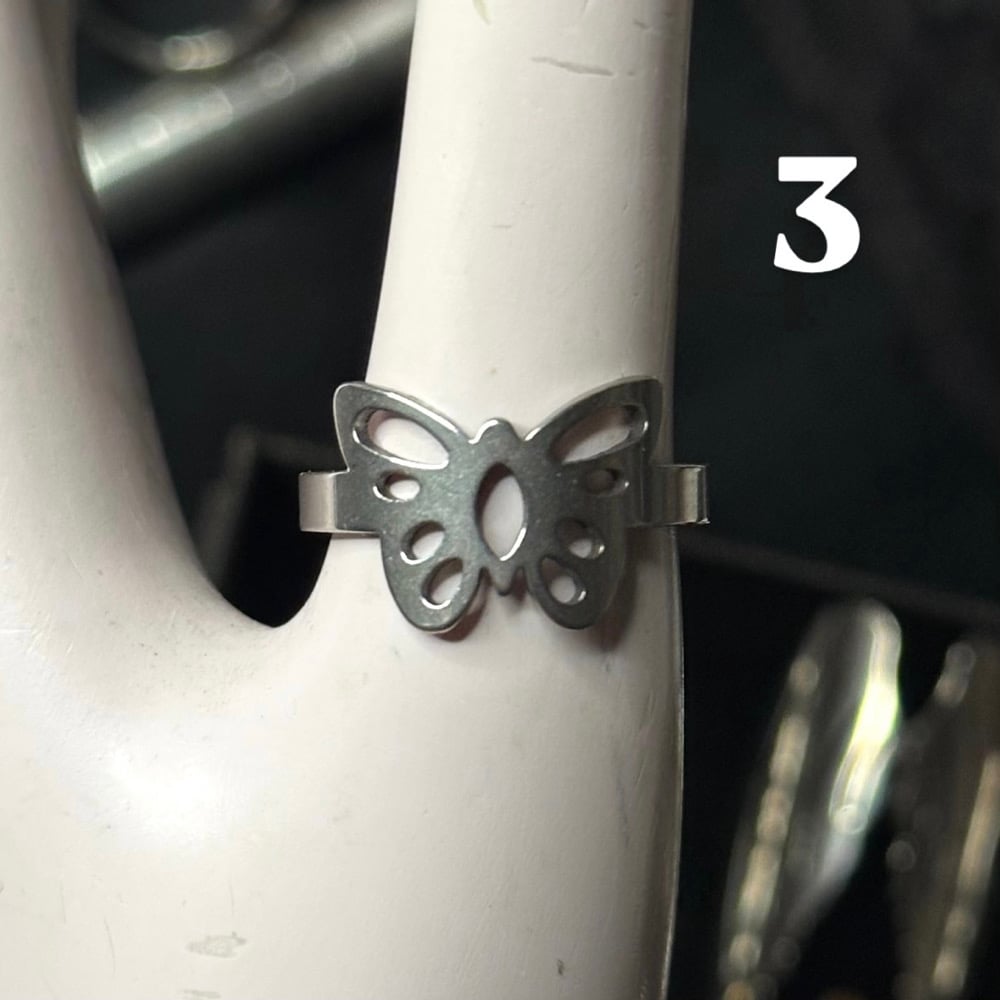 Image of butterfly rings