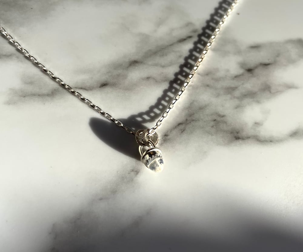Handmade Sterling Silver Moonstone Bullet Point Pendant