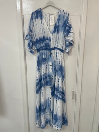 Image 3 of Tie Dye Button Front Italian Maxi Dress