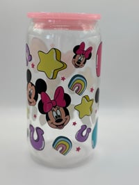 Image 1 of Verre Mickey & Minnie avec paille incluse