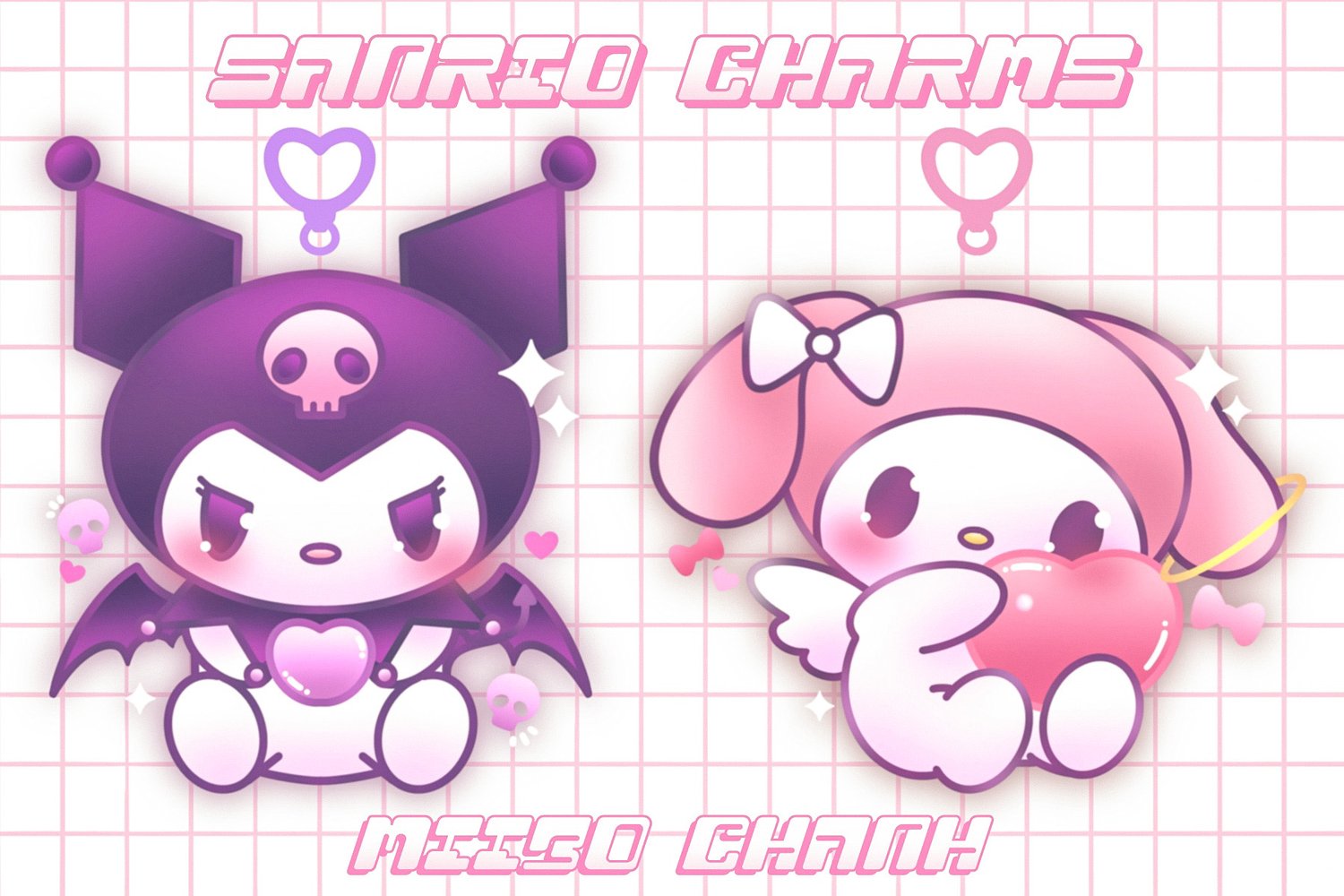 Image of My Melody & Kuromi | Acrylic Charms