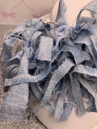 Image 1 of Denim   Tassel Clip on Earrings