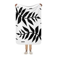 Home Decor Leaves Design Sherpa blanket