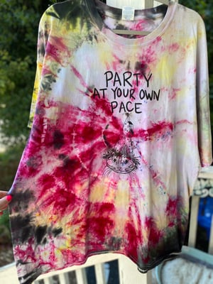 Image of 3XL Party At Your Own Pace Rain Tie Dye Shirt 1