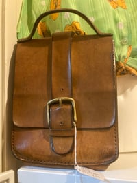 Image 5 of 1970s Tan Leather Satchel 