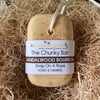The Chunky Bar Sandalwood Bourbon Triple Butter Soap On A Rope