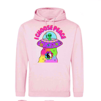Image 1 of I Choose Peace Hoodie In baby pink