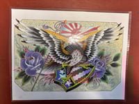 Image 1 of Bruno Vtg Tattoo Flash- Eagle laminated