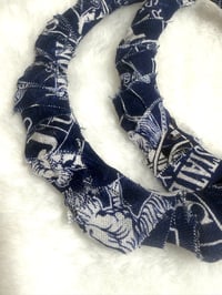 Image 2 of Large JSU hoop silver earrings 