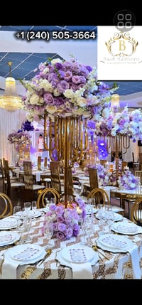 Image 1 of Gold Stainless gold flower stand  98 cm tall 