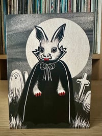 Image 1 of Vampire Rabbit of Newcastle, Folklore Greeting Card