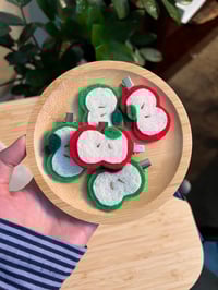 Image 1 of apple felt hairclips 🍏🍎