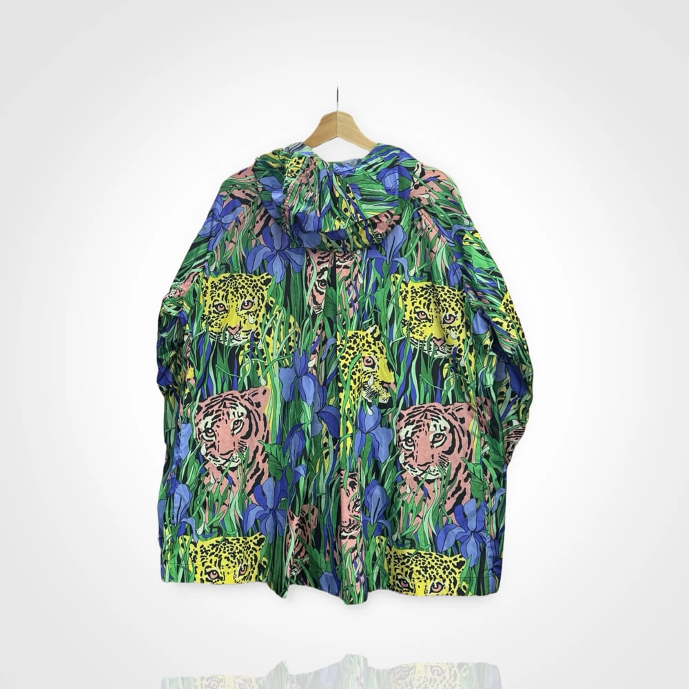 Image of Gucci Feline Jungle Nylon Windbreaker 