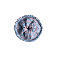 Image 1 of Knit oversized scrunchie in baby blue and pink stripe