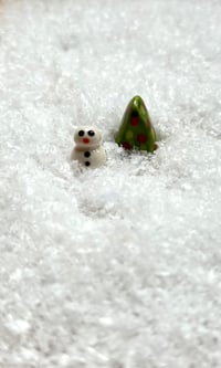 Image 1 of Teeny Tiny Snowman and Christmas Tree