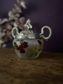 Magnifique sucrier en verre peint, d’époque Art Nouveau, 1900