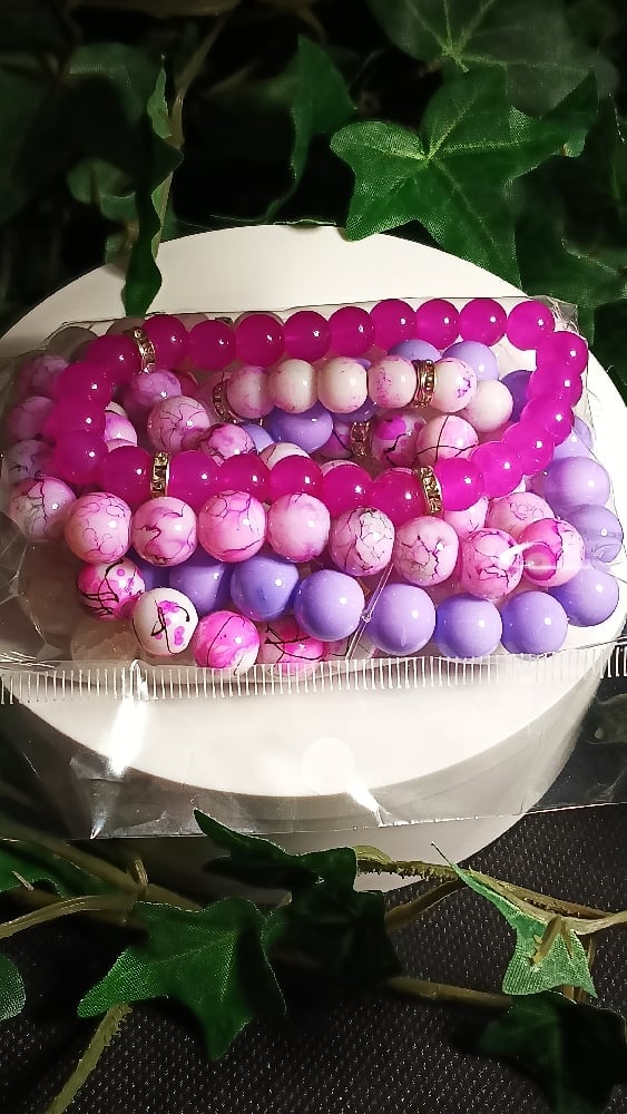 Image of Purple Bracelet Stack 6pc