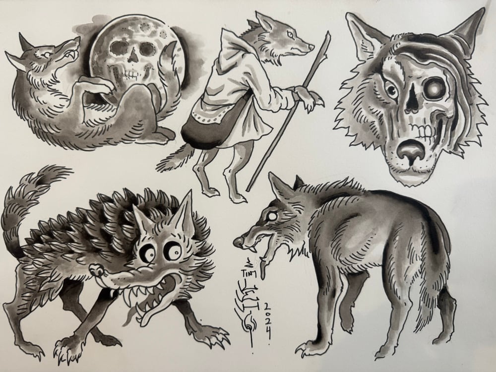 Image of Tim Lehi “Reapers & Wolves #103” Original Art