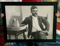 Image 1 of Zapata framed canvas print, 30x40’’. 