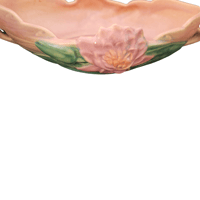 Image 2 of 1940s Roseville Pottery Water Lily Console Planter/Bowl