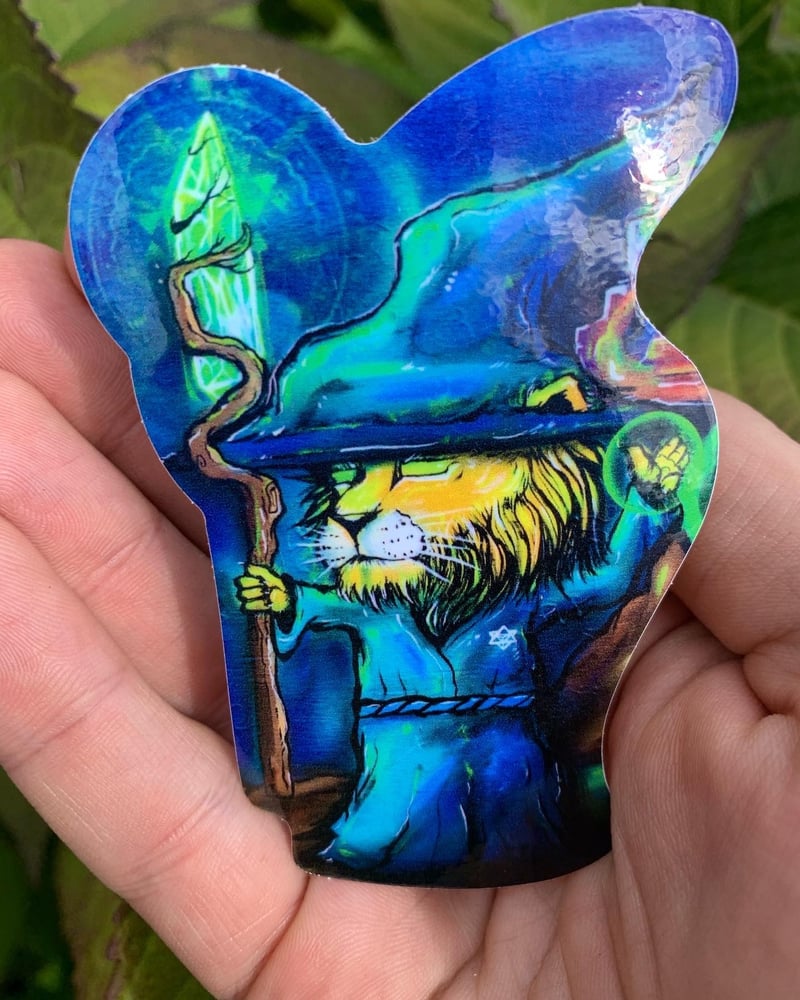 Image of Lion Wizard Sticker 