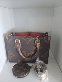 Image 1 of Mini LoVely Tote Two Tone Crossbody 