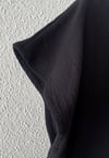 BLACK SHORT KAFTAN WITH CROCHET POCKETS