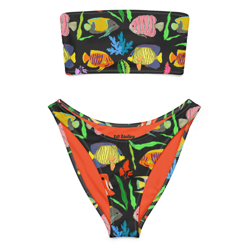 Image of Tropical Fish Bandeau Bikini