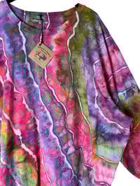 Image 5 of 4XL Unisex Adult Soft Long Sleeve Tee in Euphoria Geode Ice Dye