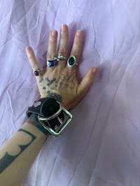 Image 2 of Black Leather Cuff