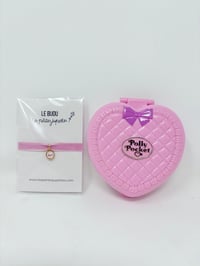 Image 1 of Ensemble bracelet et Polly Pocket coeur rose nursery