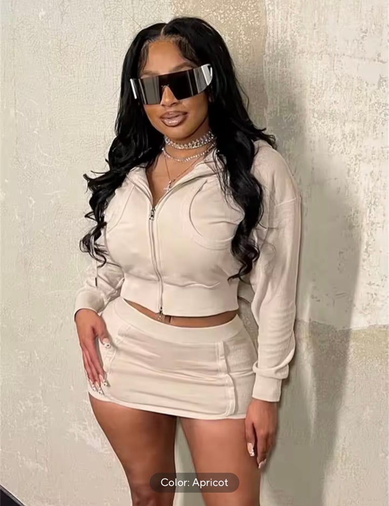 Image of Crop Jacket & Skirt Set 